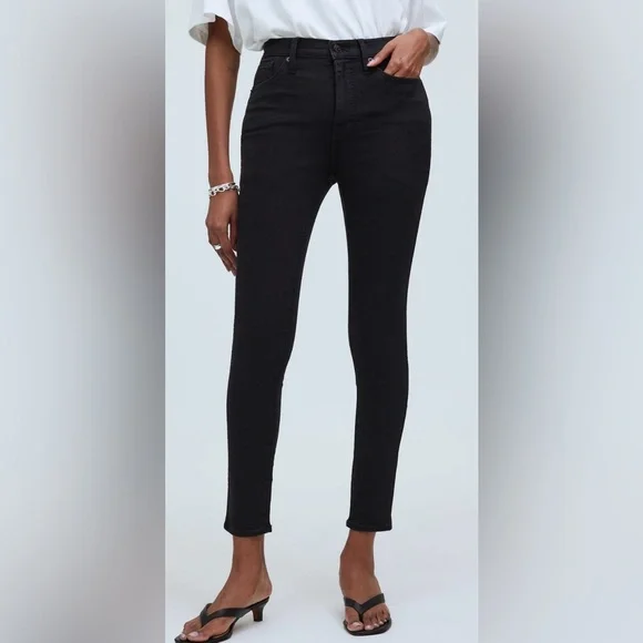Madewell 10” High Rise Skinny Black Jeans - Picture 2 of 9